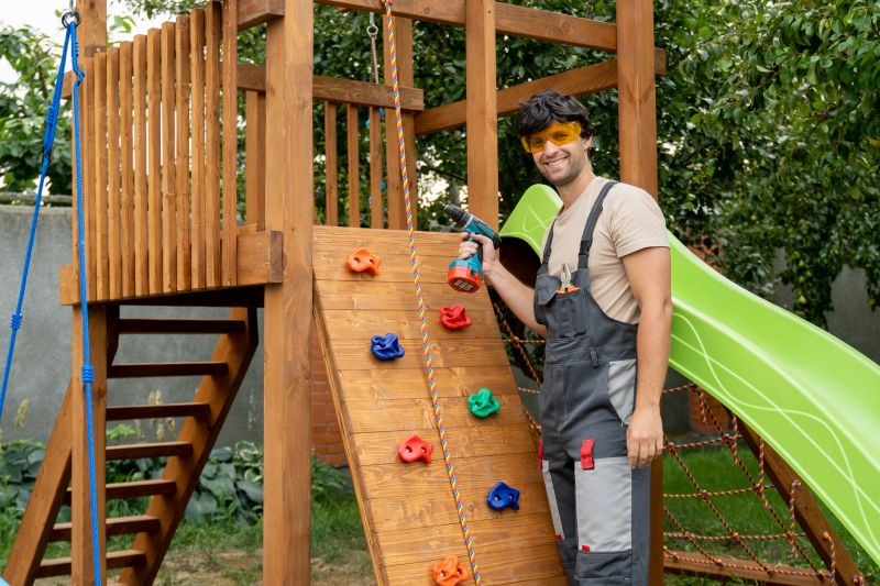 Wooden Swing Set Installation in Denver, CO